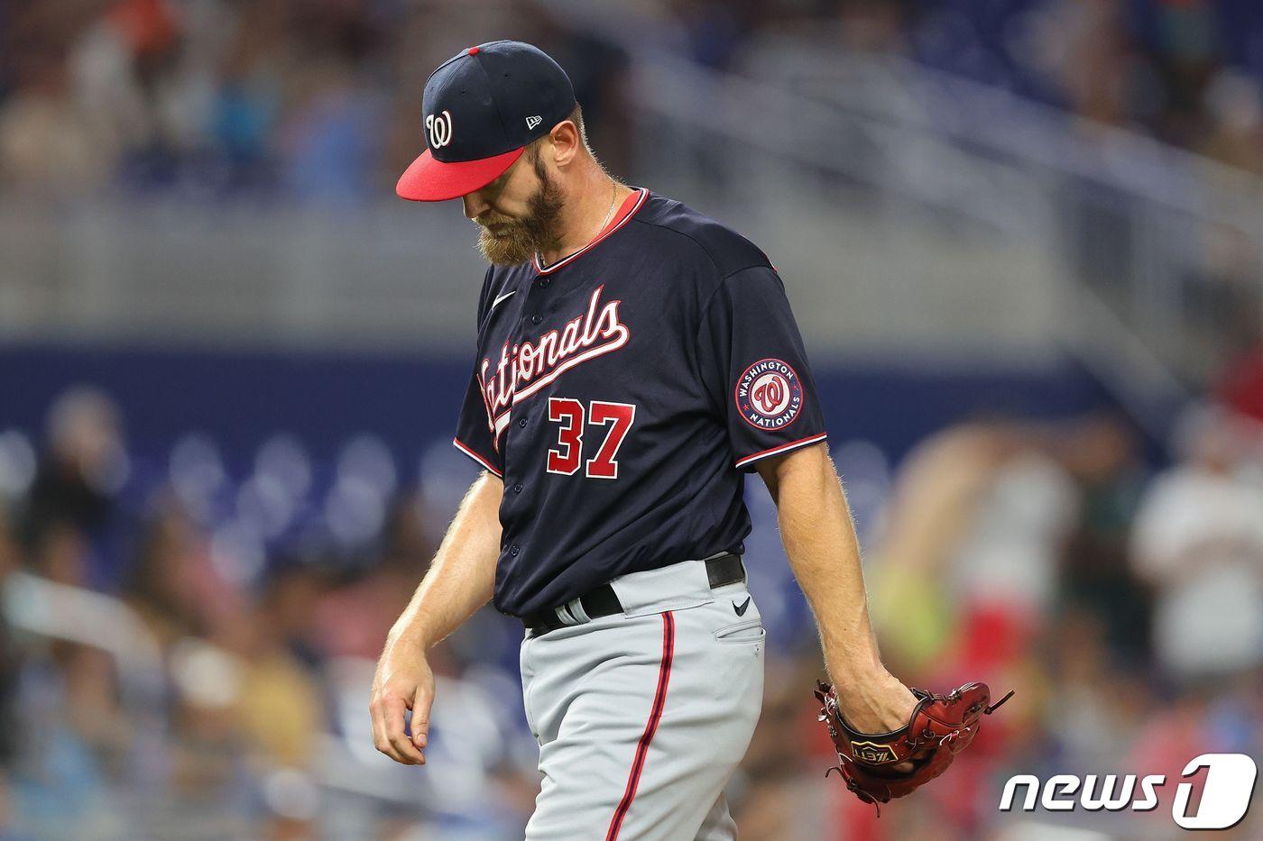 워싱턴의 투수 스트라스버그가 은퇴를 선언했다. ⓒ AFP=뉴스1