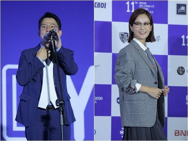본문 이미지 - 왼쪽 김준호, 김지민 / 부산국제코미디페스티벌 제공