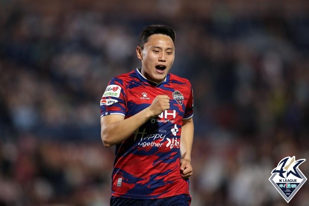 본문 이미지 - 김천 상무 조영욱 (한국프로축구연맹 제공)