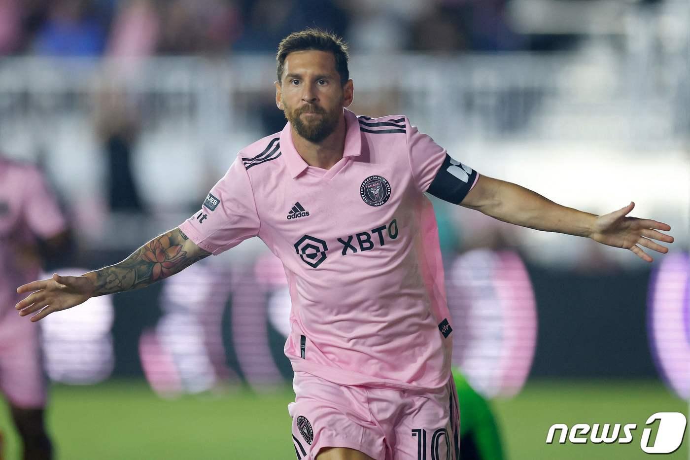 본문 이미지 - 미국 메이저리그사커(MLS) 인터 마이애미의 리오넬 메시.  ⓒ AFP=뉴스1