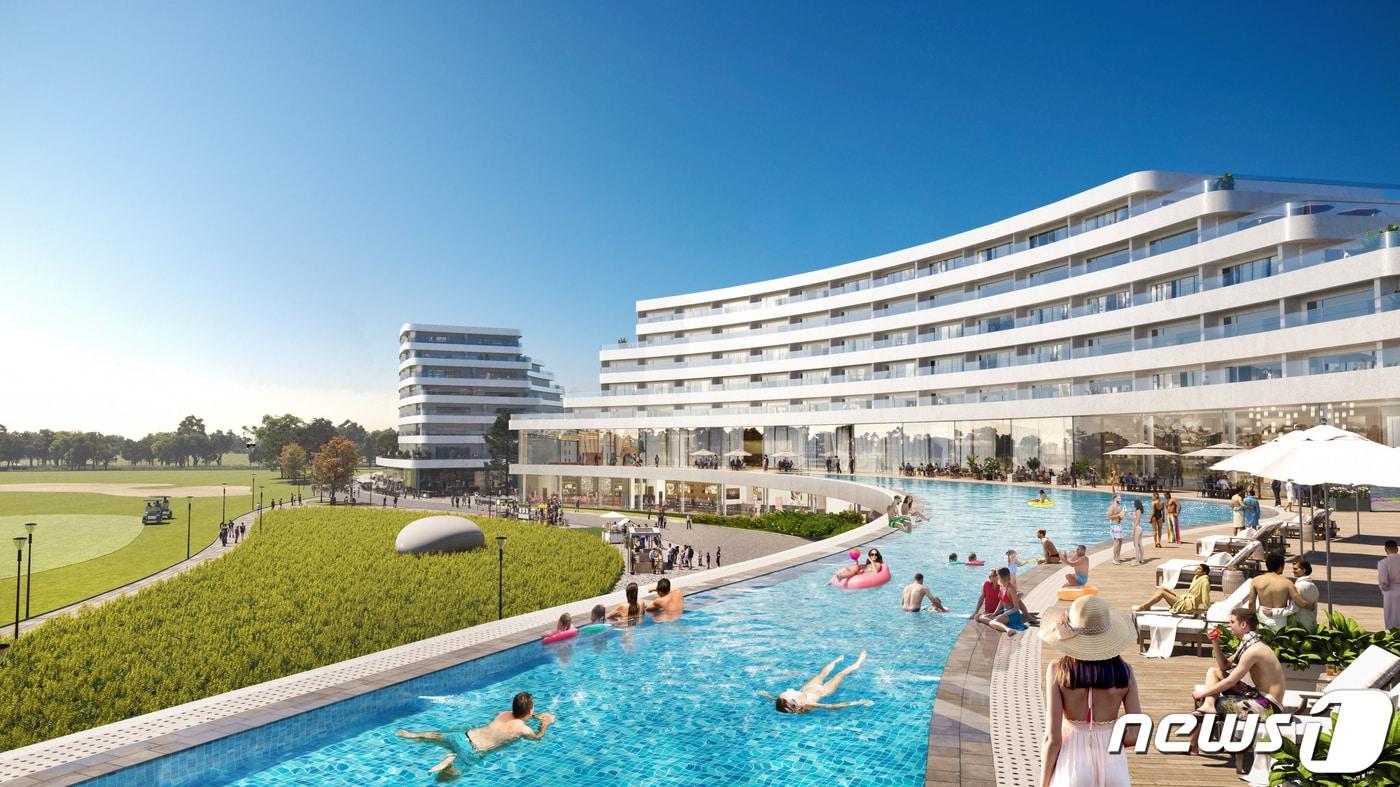 전북 고창군이 고창종합테마파크 조성을 추진할 민간사업자 우선협상대상자로 ‘㈜HJ매그놀리아 용평호텔앤리조트’를 선정했다. 고창종합테마마크 조감도 일부(고창군 제공)2023.8.30/뉴스1 