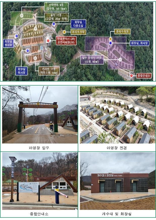 본문 이미지 - 북한산국립공원 사기막 야영장 현황도
