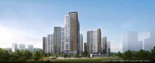 본문 이미지 - '더샵 신문그리니티' 조감도(포스코이앤씨 제공).