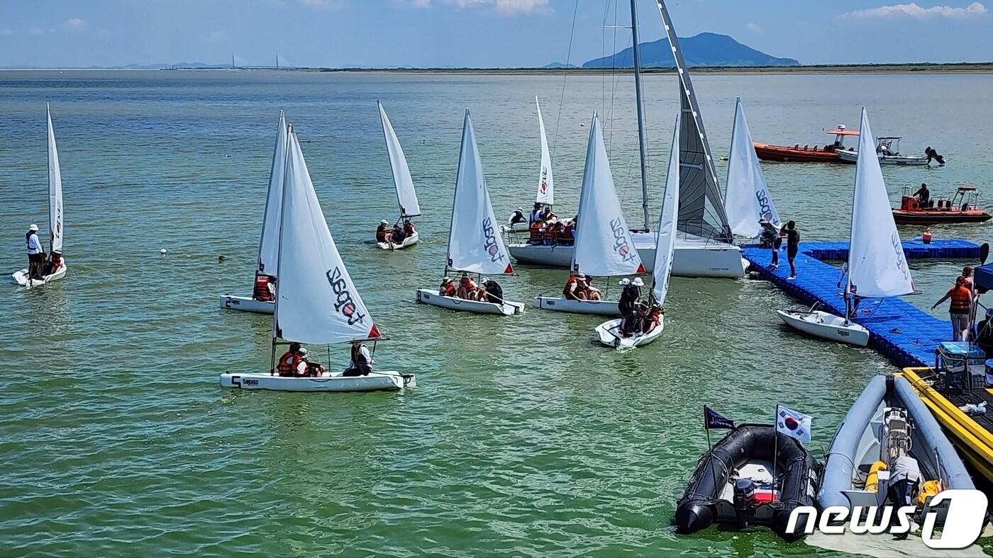 3~5일 새만금개발청이 새만금호 가력항에서 개최한 ‘2023년 새만금 드림컵 요트 대회’가 성황리에 마무리 됐다.(새만금개발청제공)2023.8.6/뉴스1