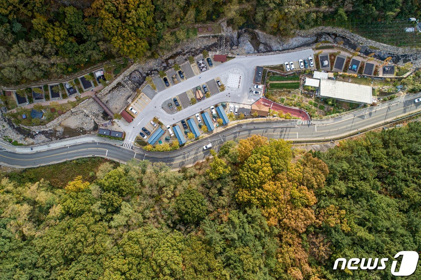 본문 이미지 - 대구 수성구 범물동에 위치한 진밭골 야영장.(대구 수성구 제공)