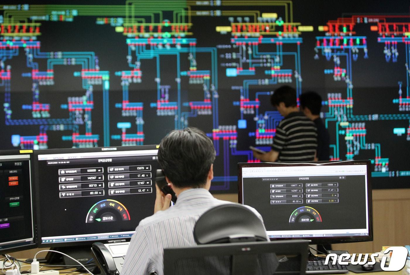 한국전력공사 경기지역본부 전력관리처 계통운영센터. (사진은 기사 내용과 무관함) / 뉴스1 ⓒ News1