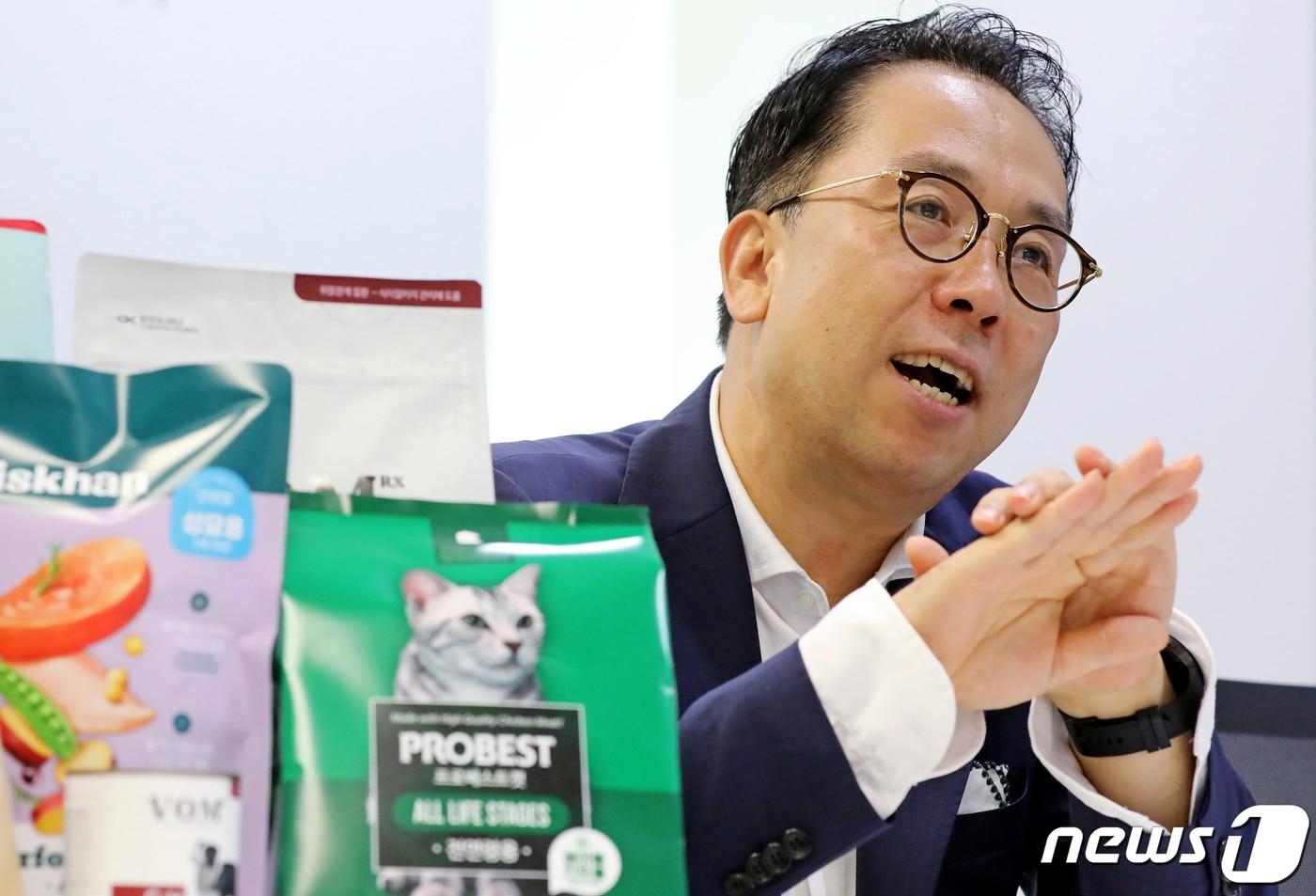 본문 이미지 - 최광용 우리와 대표가 7일 서울 중구 우리와 사옥에서 뉴스1과 인터뷰 하고 있다. 2023.8.7/뉴스1 ⓒ News1 장수영 기자