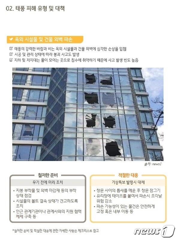 본문 이미지 - 사고예방안내문 중 태풍 피해 유형 및 대책/사진제공=KB손해보험