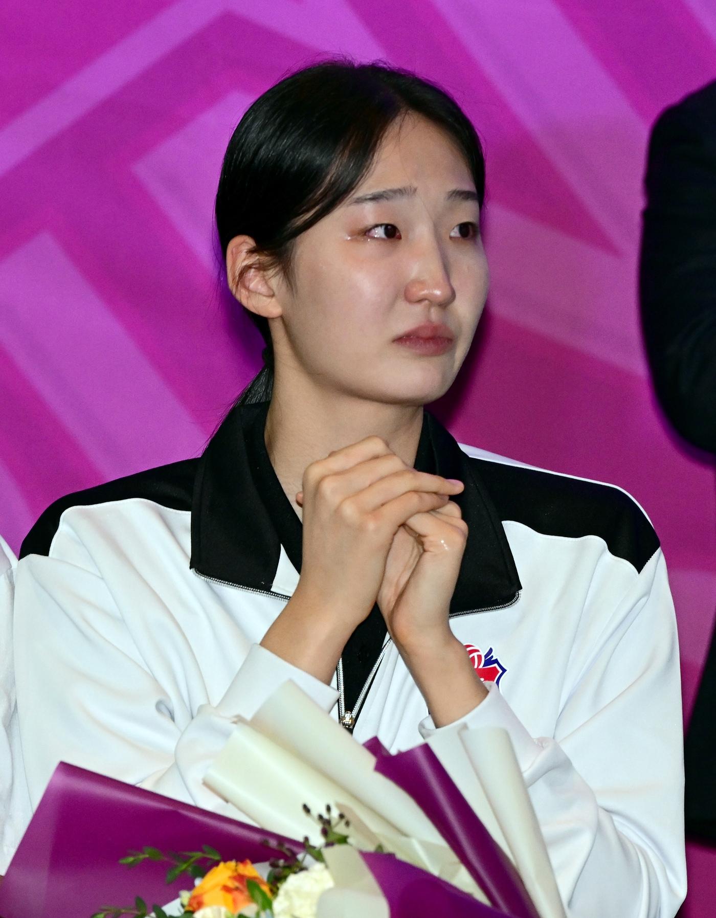 본문 이미지 - 여자 프로배구 신인 드래프트 전체 1순위 지명을 받은 김세빈.(KOVO 제공)