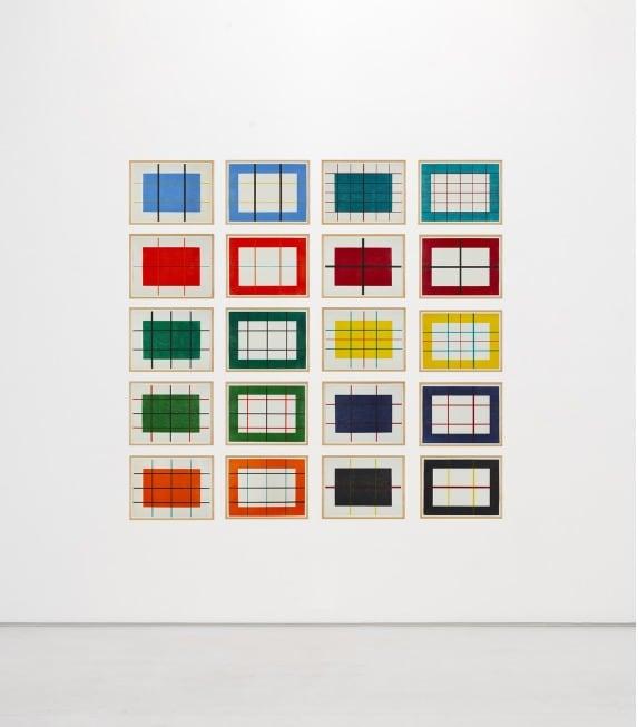 본문 이미지 - 도널드 저드, 무제(untitled), 1992-1993/2020. 목판화 20개 세트: 한지 위에 카드뮴 레드, 카드뮴 옐로우, 카드뮴 오렌지, 울트라마린 블루, 세룰리안 블루, 코발트 블루, 퍼머넌트 그린, 비리디안 그린, 검은색, 알리자린 크림슨 목판 채색. 각: 60 x 80 cm (23 1/ 2 x 31 1/2 in). 사진: Timothy Doyon