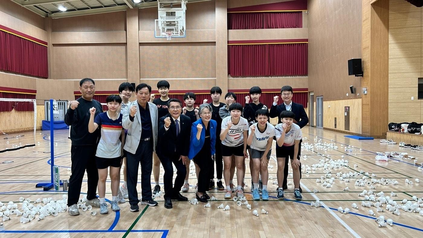 본문 이미지 - 목감고 배드민턴부(문화체육부 제공)