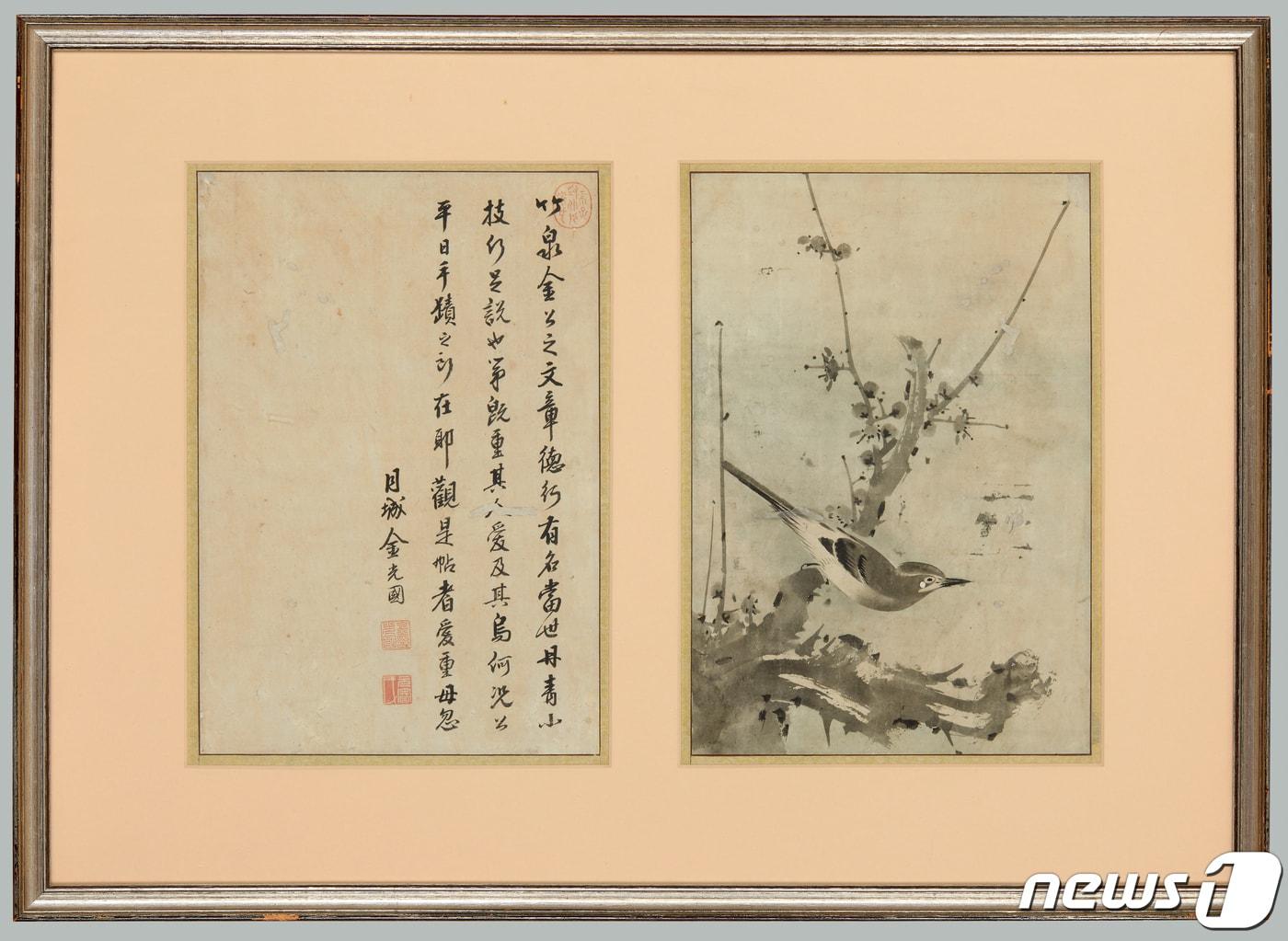 본문 이미지 - 김진규의 &#39;묵매도&#39; 작품 사진.&#40;국립광주박물관 제공&#41; 2023.9.14/뉴스1