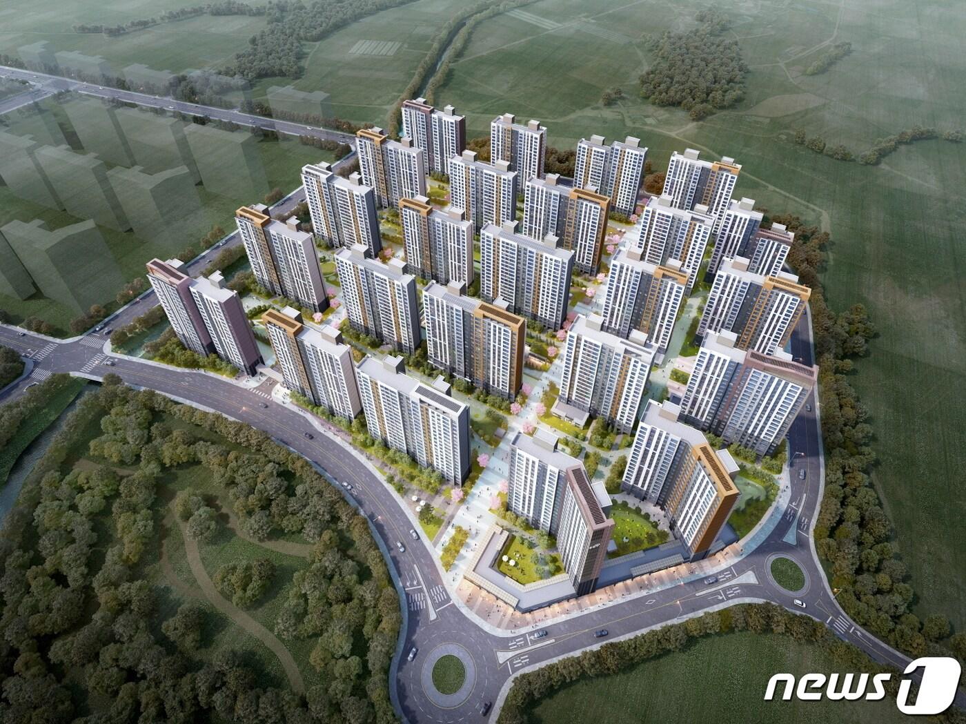본문 이미지 - 광주 '첨단 제일풍경채' 조감도(제일건설 제공).