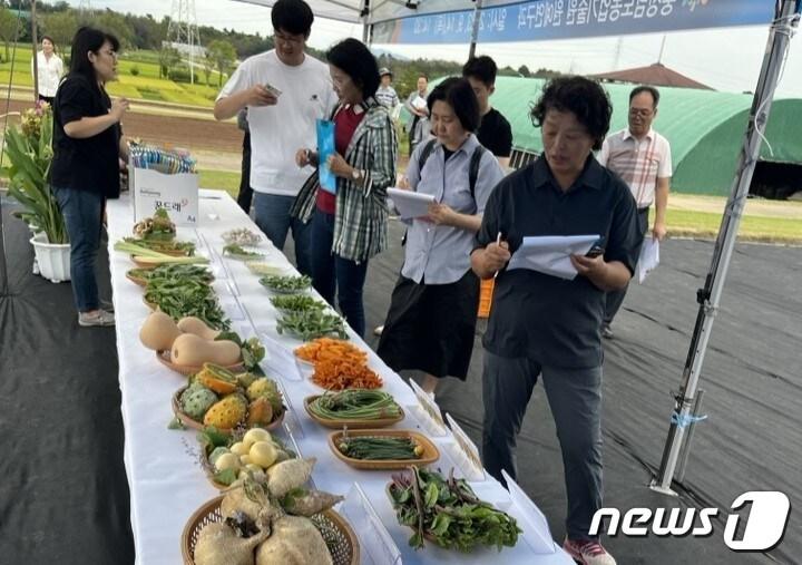 본문 이미지 - 14일 아열대 작물 전시·시식회가 열리고 있다.(충남도 제공)/뉴스1