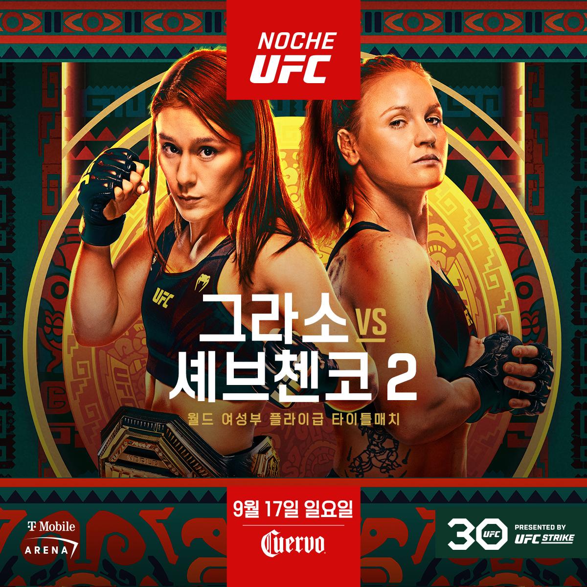 본문 이미지 - 노체 UFC: 그라소 vs 셰브첸코 2 포스터(UFC 제공)