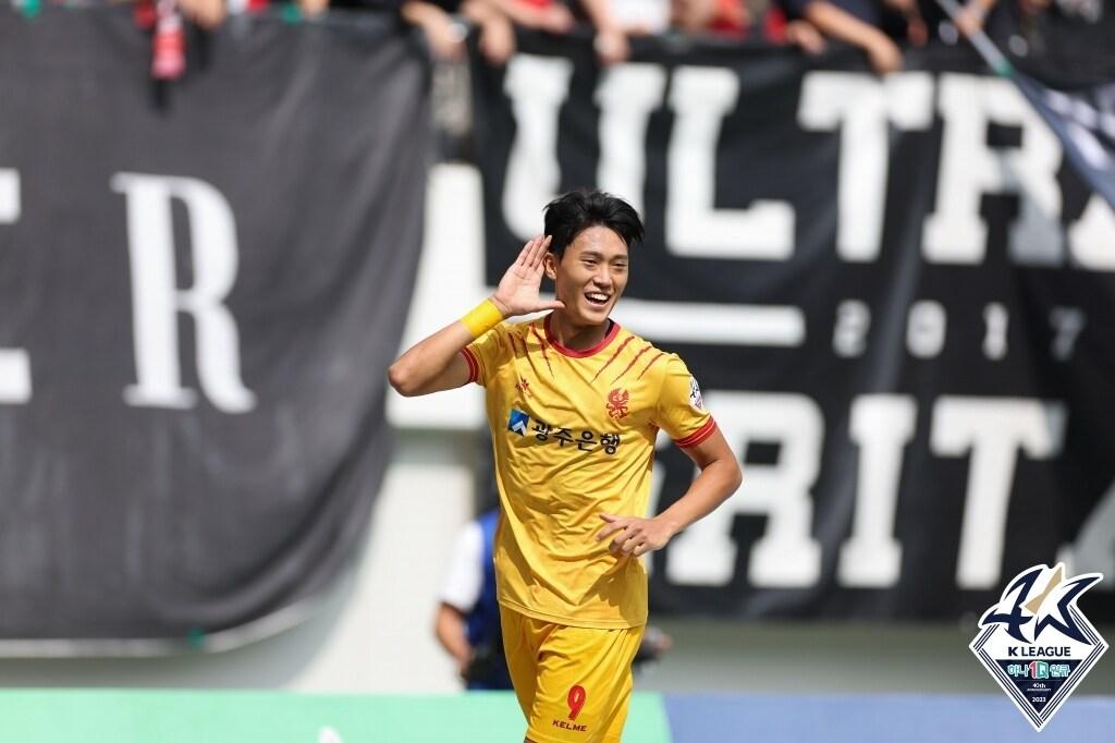 본문 이미지 - 광주FC 공격수 허율 (한국프로축구연맹 제공)