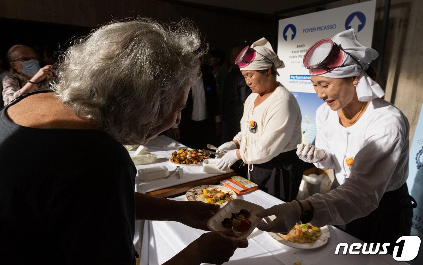 프랑스 파리 유네스코 본부에서 ‘살아있는 유산’을 주제로 열린 ‘제주 해녀 특별전’. 2023.9.18/뉴스1 ⓒ News1 이준성 기자
