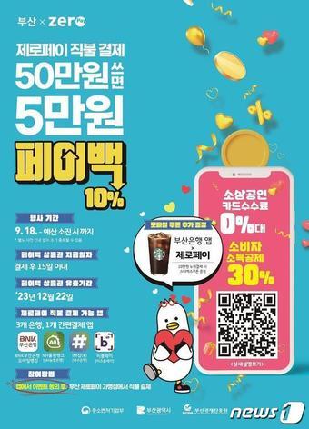 본문 이미지 - 부산 제로페이 10%환급 행사 홍보 포스터(부산시청 제공)