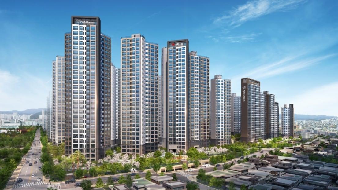 본문 이미지 - 화성산업 서대구역화성파크드림 투시도