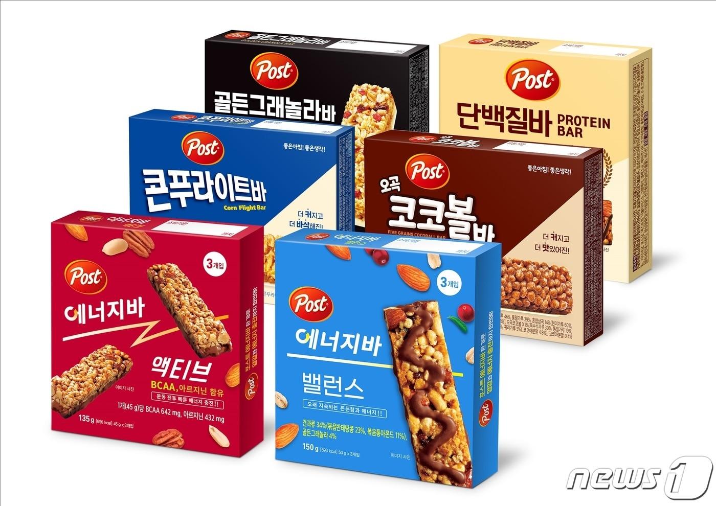 동서식품 포스트바 6종 제품 사진.(동서식품 제공)