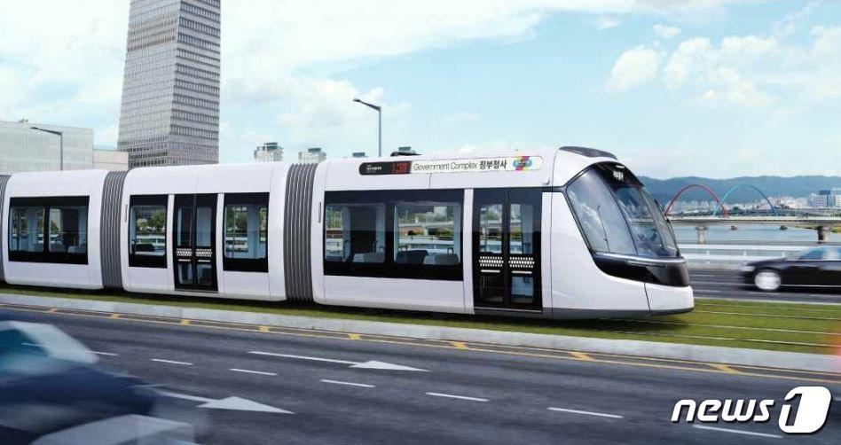 본문 이미지 - 대전도시철도2호선 트램 조감도. ⓒ News1 김경훈 기자