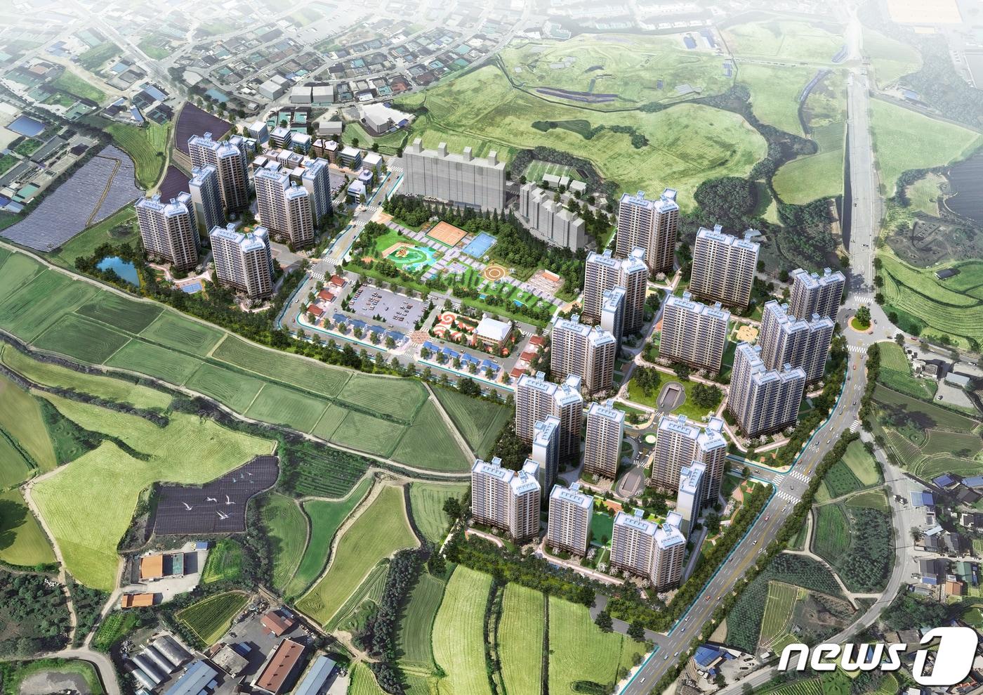  20일 충북 음성군이 대소 삼정지구 도시개발사업 내 주택·주거 용지와 교육시설 용지를 분양한다고 밝혔다. 사진은 조감도.(음성군 제공)2023.9.20/뉴스1
