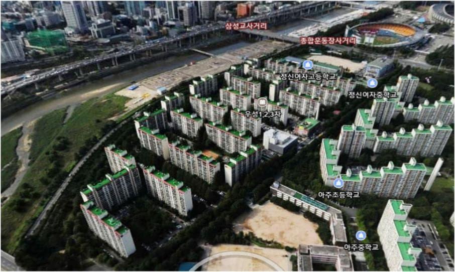 본문 이미지 - 잠실우성아파트 위치도(서울시 제공).