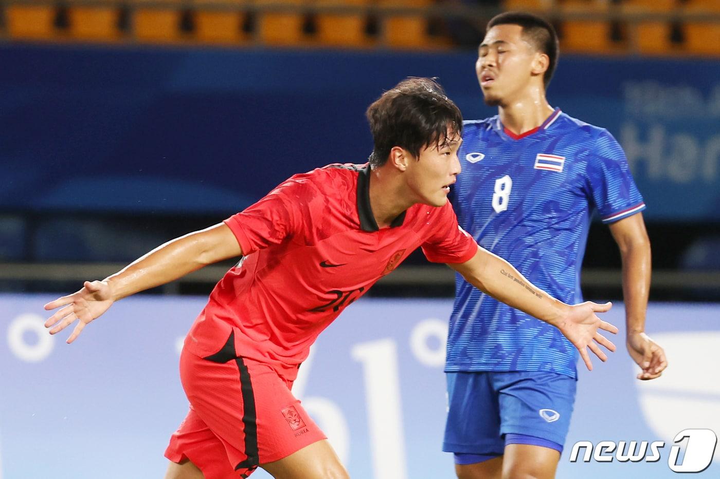 본문 이미지 - 한국 올림픽 대표팀 공격수 안재준. /뉴스1 ⓒ News1 민경석 기자