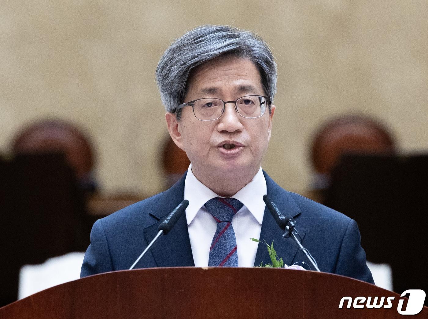 본문 이미지 - 김명수 전 대법원장 ⓒ News1 이재명 기자