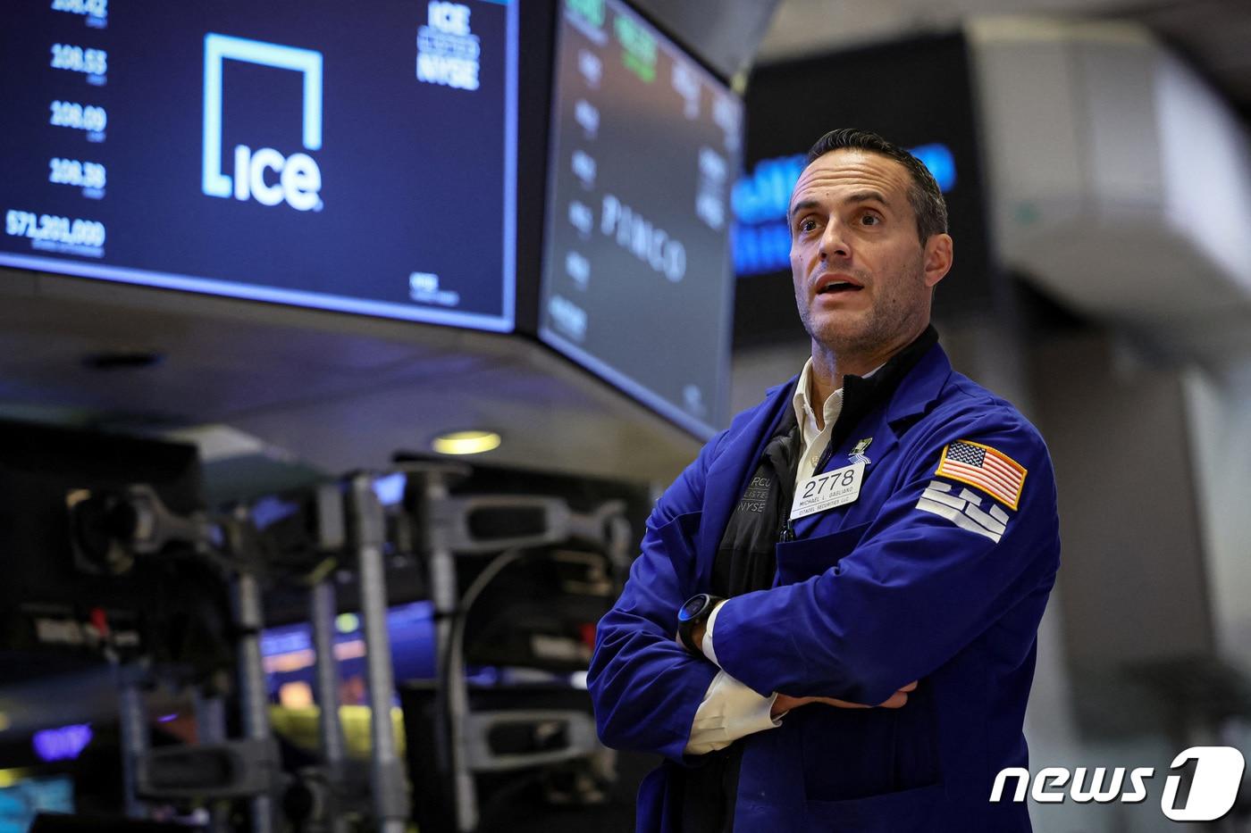 뉴욕증권거래소 트레이더 ⓒ 로이터=뉴스1