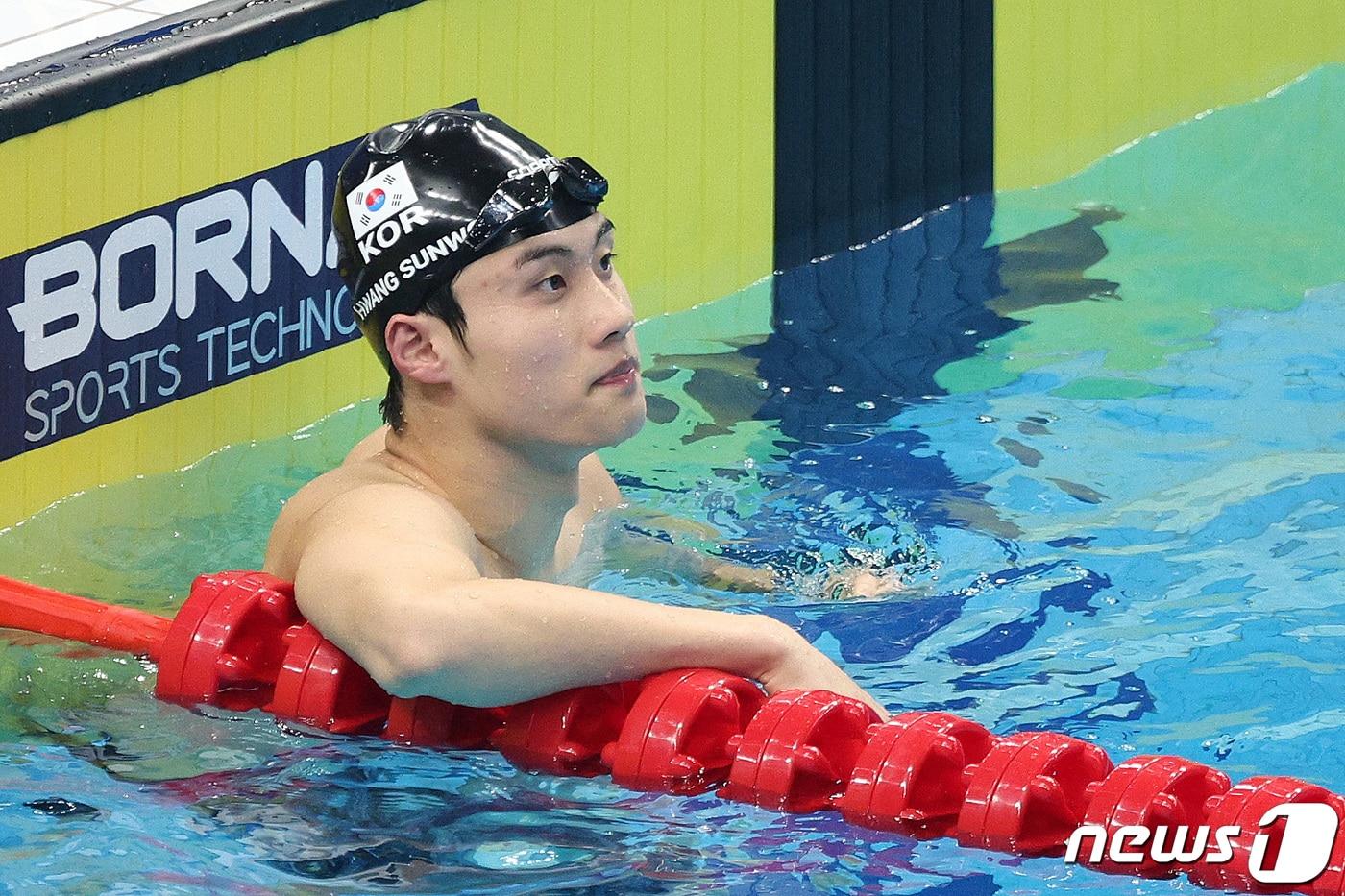 한국 수영의 간판 황선우/뉴스1 ⓒ News1 신웅수 기자