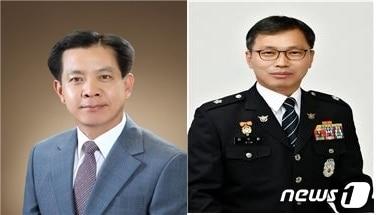 본문 이미지 -  치안감 승진자. 김희중 행정안전부 경찰국장, 김수환 공공안녕정보국장.