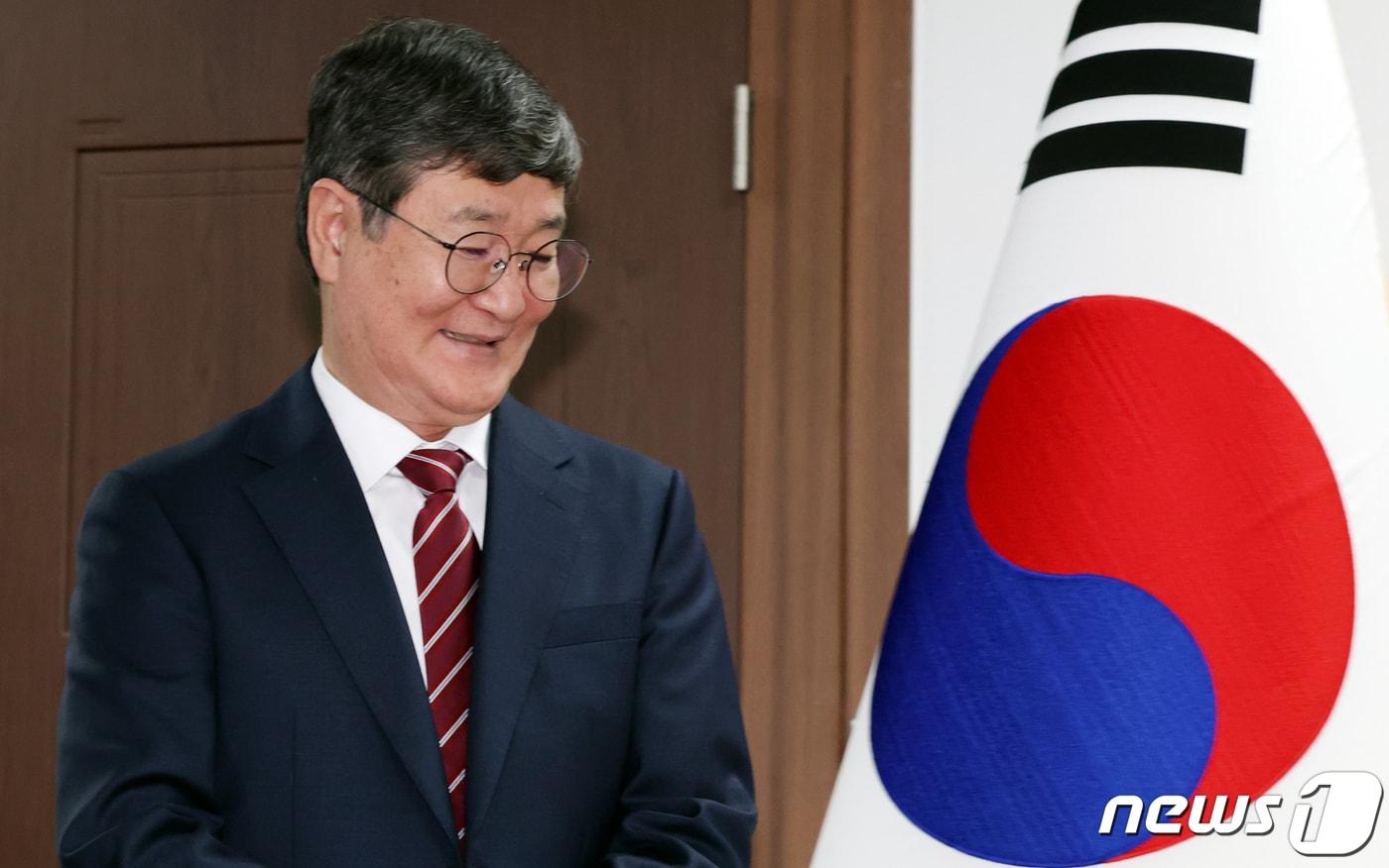 본문 이미지 - 고영환 국립평화통일민주교육원장. 2023.9.6/뉴스1 ⓒ News1 김명섭 기자