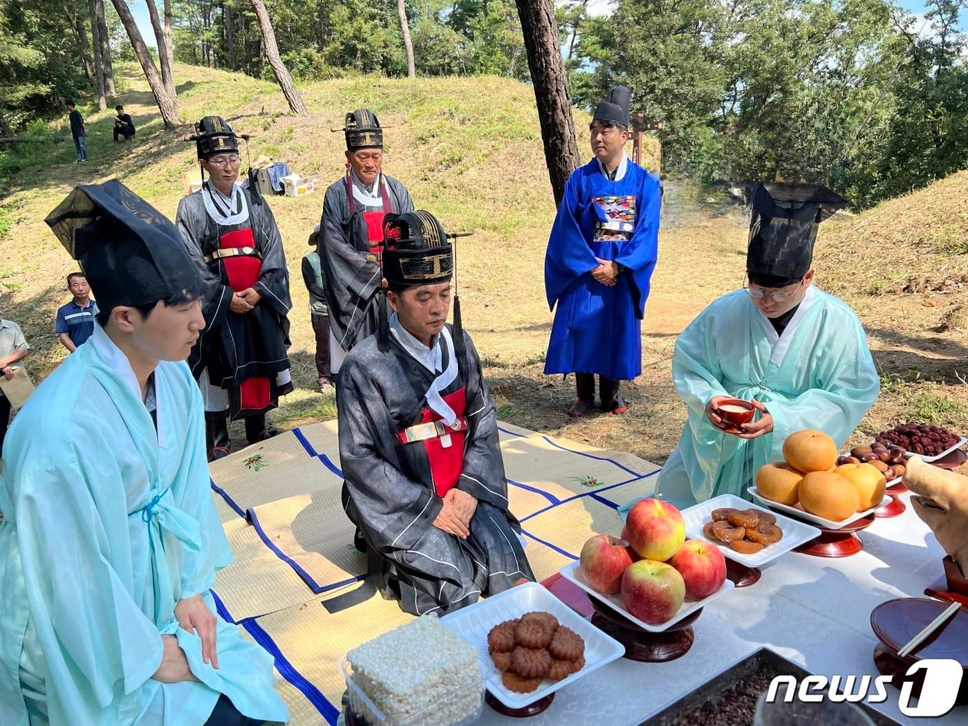본문 이미지 - 보은 대야리 고분군 개토제 봉행 장면. (보은군 제공) /뉴스1