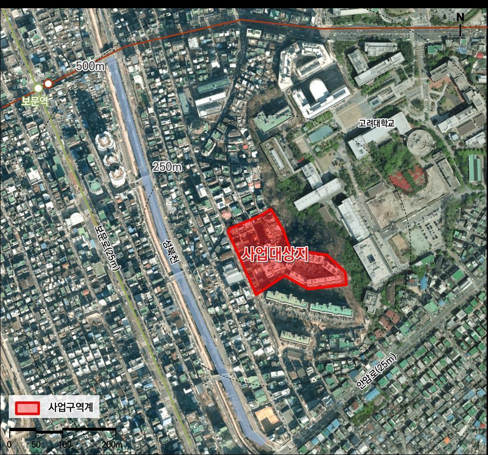 본문 이미지 - 안암1 단독주택재건축 정비구역 사업 대상지(서울시 제공)