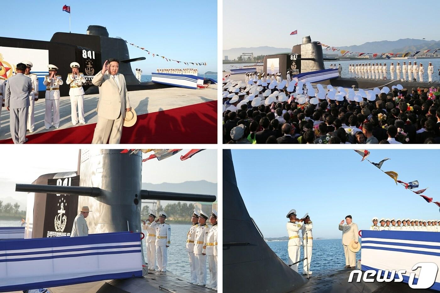 본문 이미지 - (평양 노동신문=뉴스1) = 북한이 공개한 '김군옥 영웅'함. [국내에서만 사용가능. 재배포 금지. DB 금지. For Use Only in the Republic of Korea. Redistribution Prohibited] rodongphoto@news1.kr