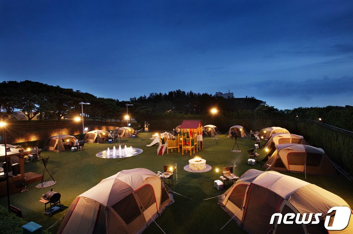 본문 이미지 - 제주신라호텔 캠핑 빌리지(호텔신라 제공)