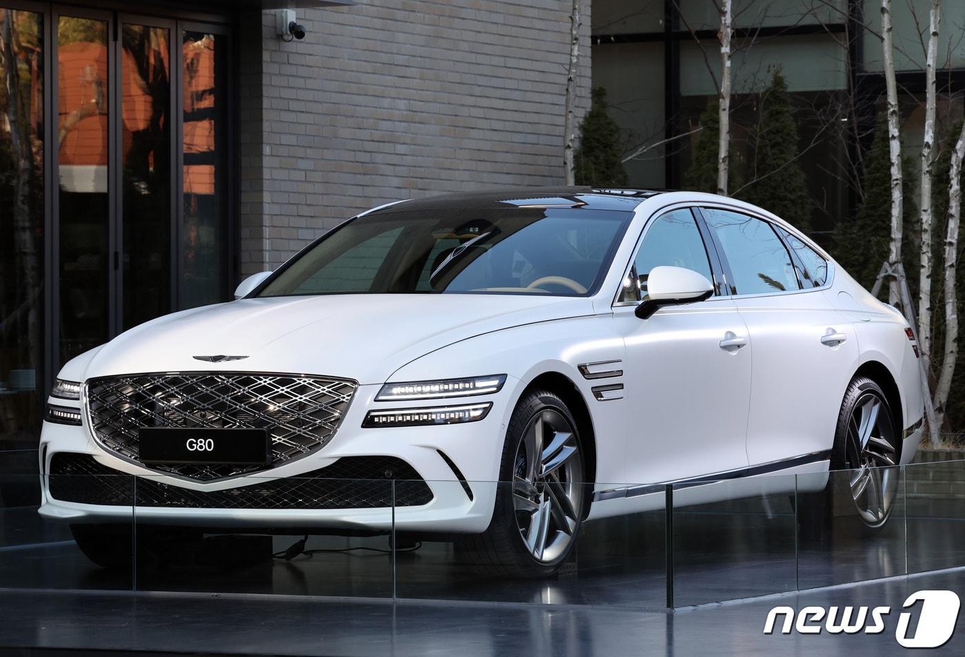 지난해 11월 서울 강남구 레스파스 에트나에서 공개된 현대자동차 프리미엄 브랜드 제네시스의 준대형 세단 &#39;G80&#39; 부분변경 모델&#40;자료사진&#41; 2024.1.13/뉴스1 ⓒ News1 황기선 기자