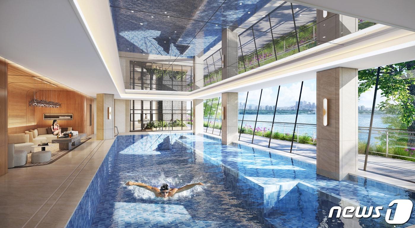 본문 이미지 - 한강조망 실내수영장.(포제스한강 제공)