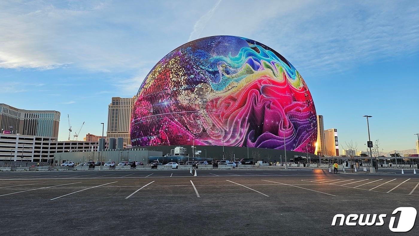 미국 라스베이거스 MSG 스피어 전경.(인천시 제공) ⓒ News1 강남주 기자