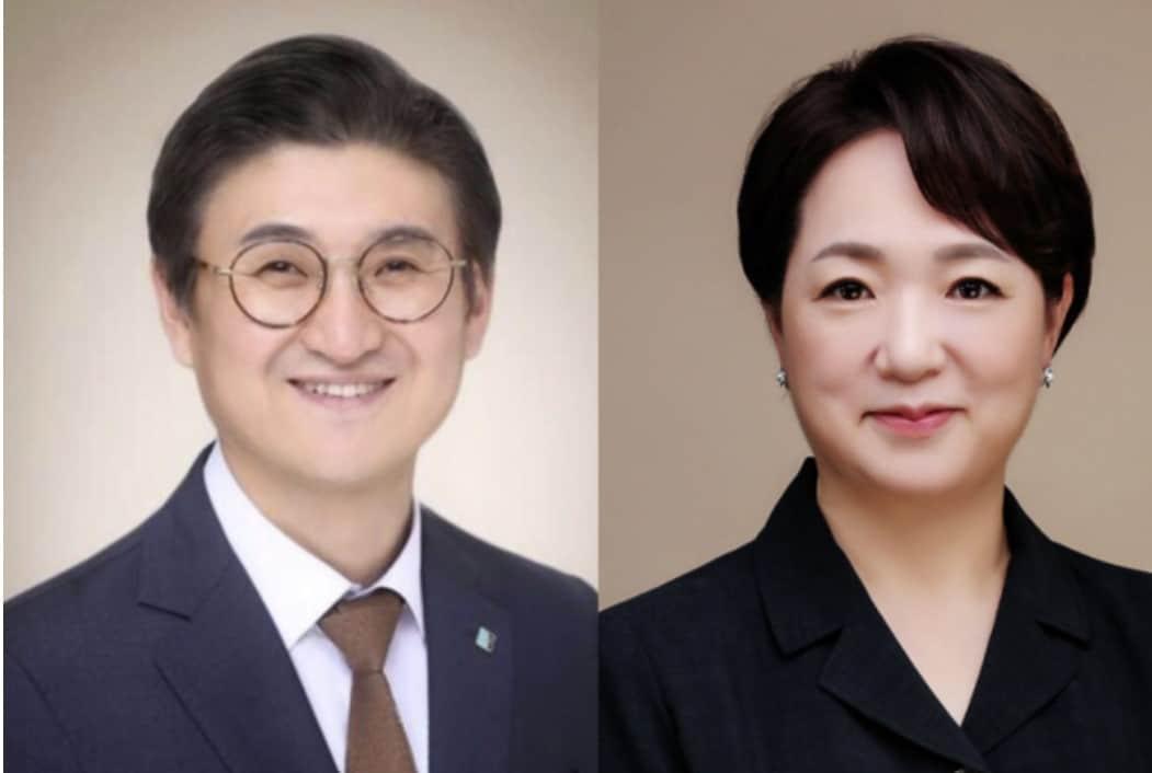 본문 이미지 - (왼쪽부터) IBK기업은행 박일규·오은선 신임 부행장./사진제공=IBK기업은행