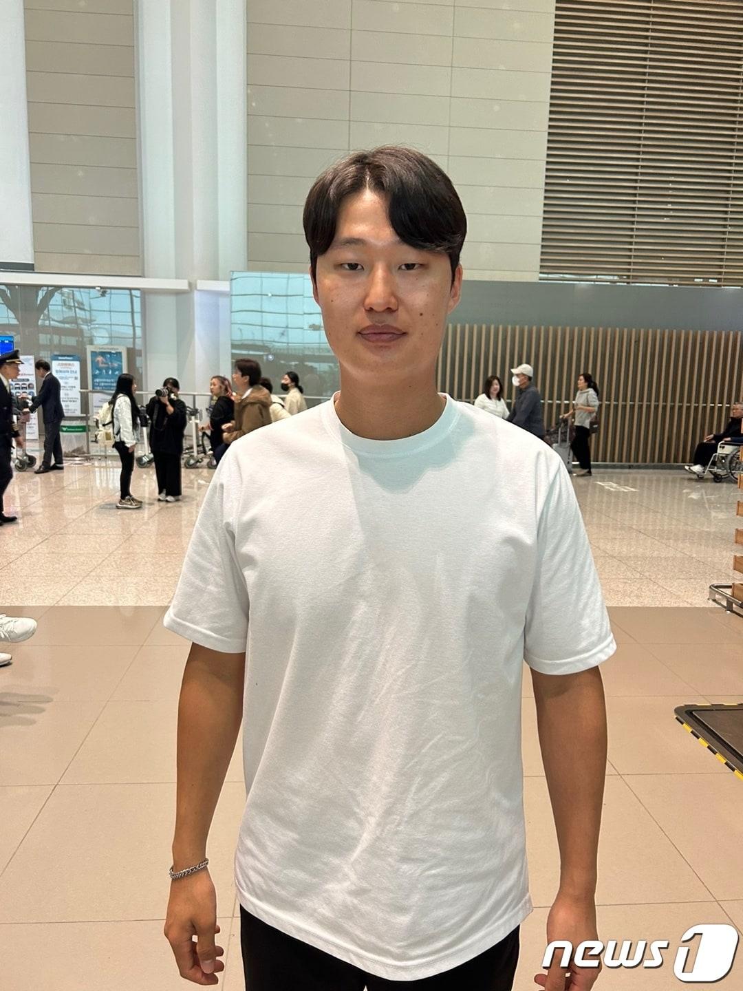 본문 이미지 -  군 복무 후 SSG로 돌아온 김창평. ⓒ News1 문대현 기자