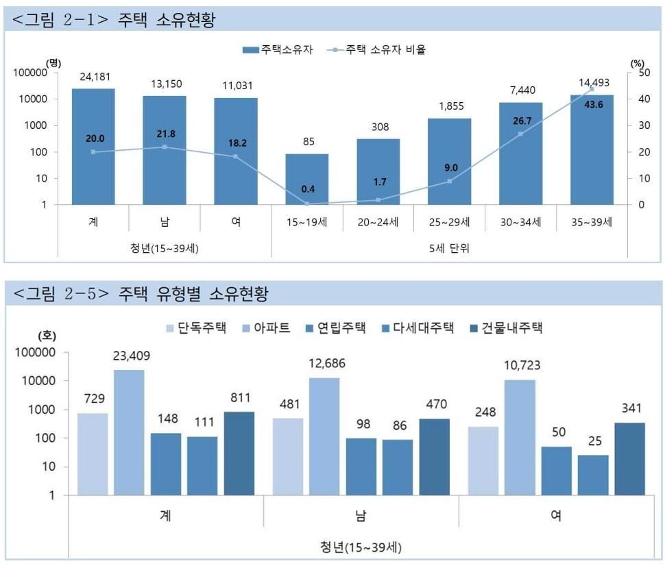 본문 이미지 - 세종시 청년 주택 소유현황, 유형별 소유현황. (세종시 통계자료 캡처) / 뉴스1 