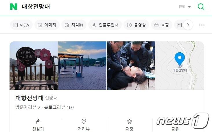 본문 이미지 -  네이버에서 '대항전망대'를  검색했을 때 모습 (네이버 검색 페이지 갈무리)