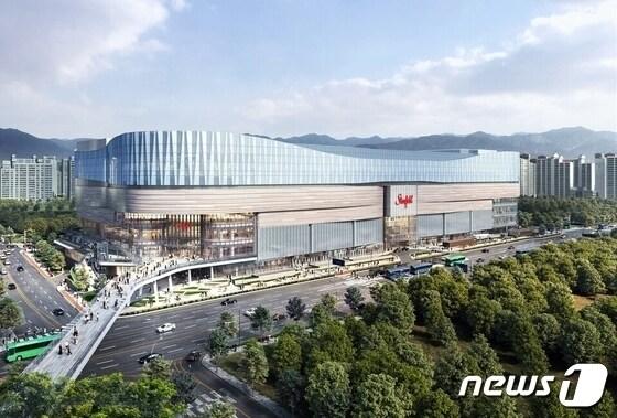 본문 이미지 - 스타필드 수원 조감도.(신세계프라퍼티 제공)