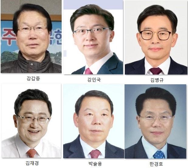 본문 이미지 - 진주을 출마 예상자들(이름 가나다순).
