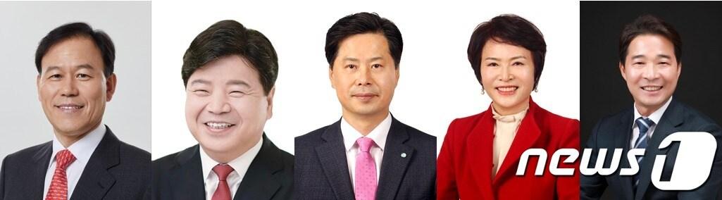 본문 이미지 - 4.10 총선에서 창원시 마산회원구 출마 예상자들. (왼쪽부터) 윤한홍 의원, 조청래 전 여의도연구원 부원장, 차주목 전 국민의힘 경남도당 사무처장, 조갑련 전 창원시의원, 송순호 전 경남도의원.
