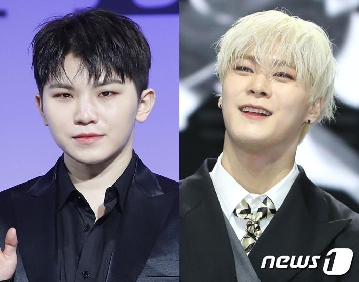 본문 이미지 - 세븐틴 우지(왼쪽)와 故문빈 ⓒ 뉴스1 DB