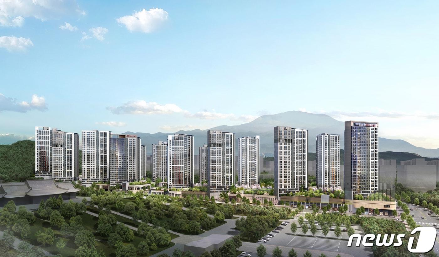 본문 이미지 - 힐스테이트 중외공원 투시도.(현대엔지니어링 제공)/뉴스1 