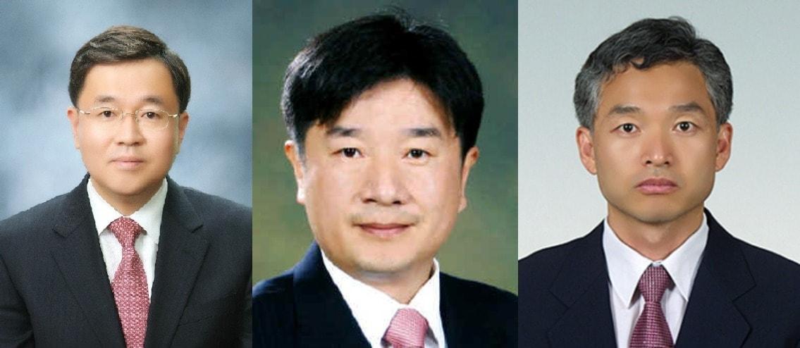 본문 이미지 - 대법원은 26일 법원장·수석부장판사 및 고등법원의 부장판사·판사 인사를 실시했다고 밝혔다. 지난달 11일 취임한 조희대 대법원장의 첫 법원장 인사다. 신임 법원행정처 차장에는 배형원 서울고법 수석부장판사(사법연수원 21기, 왼쪽부터)가, 대전고법원장에는 박종훈 부산고법 부장판사(19기)가, 특허법원장에는 진성철 대구고법 부장판사(19기)가 임명됐다. (대법원 제공)